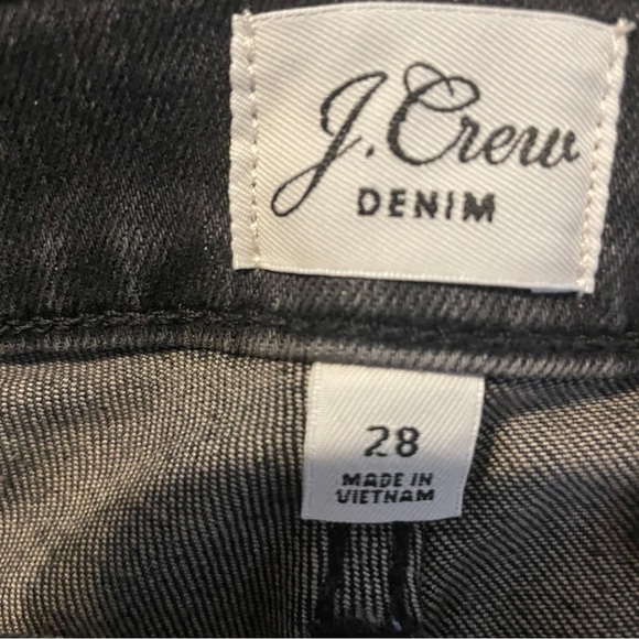 J. Crew Curvy Full Length Demi Boot Acid Wash Black Denim Jeans - Picture 6 of 9